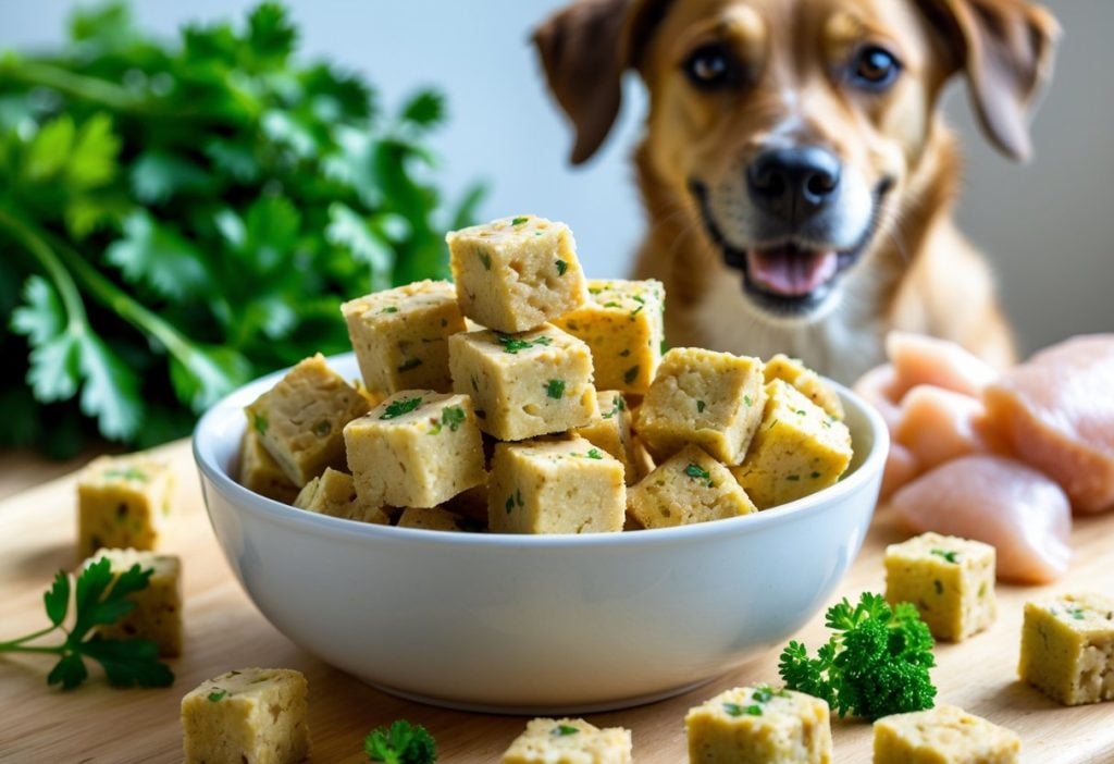 Chicken & Parsley Training Cubes for Dogs: The Sneaky Way to Turn Your Slobbery Sidekick Into a Genius With Minty Fresh Breath